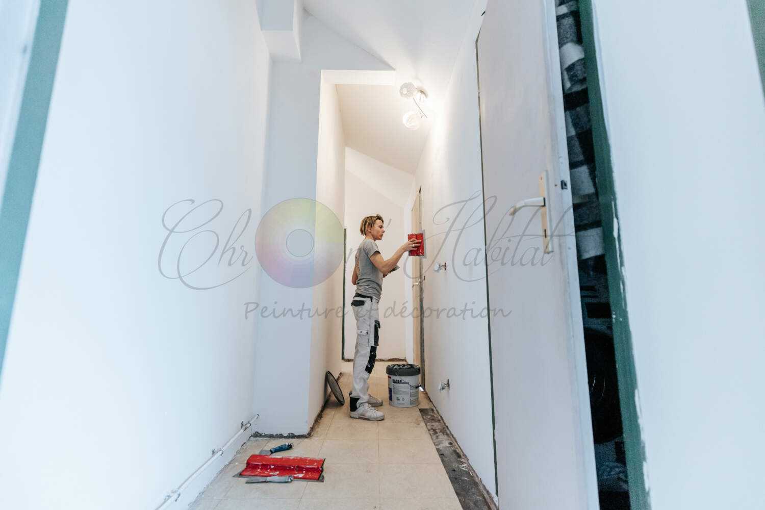 Préparation chantier enduit peintre Annecy